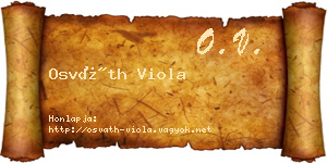 Osváth Viola névjegykártya